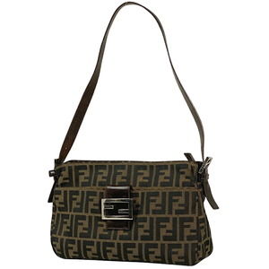 FENDI Zucca Shoulder Bag one all over canvas brown